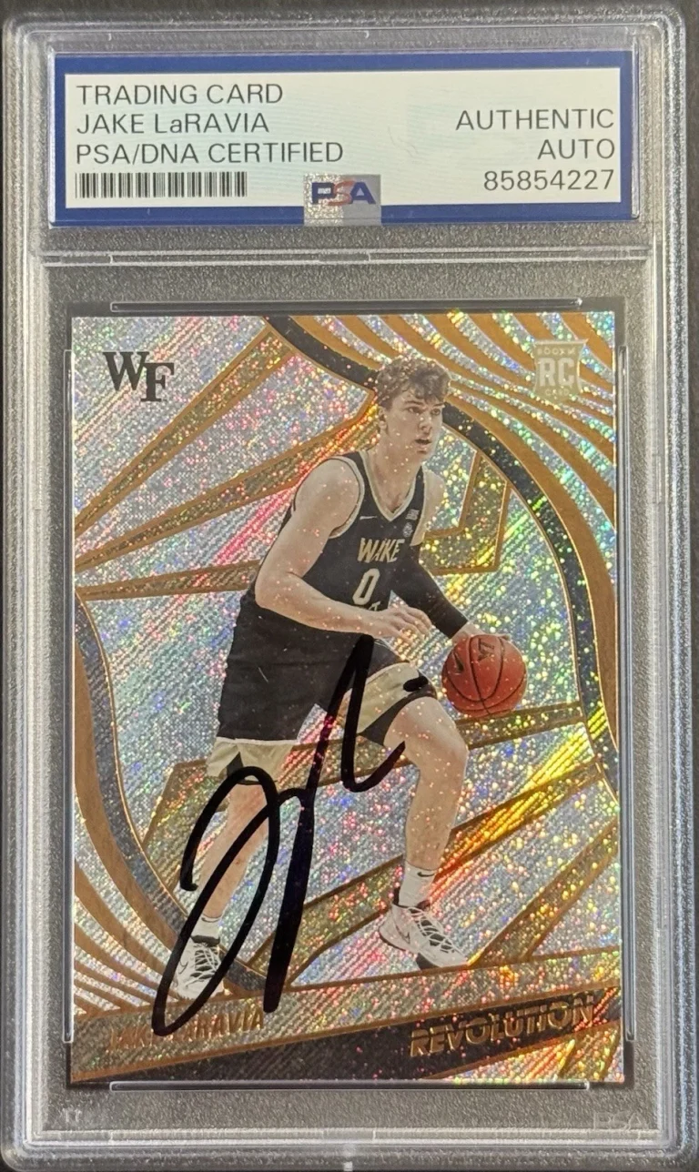 Jake Laravia Signed 2022-23 Chronicles Rookie Card PSA/DNA Slabbed Lakers