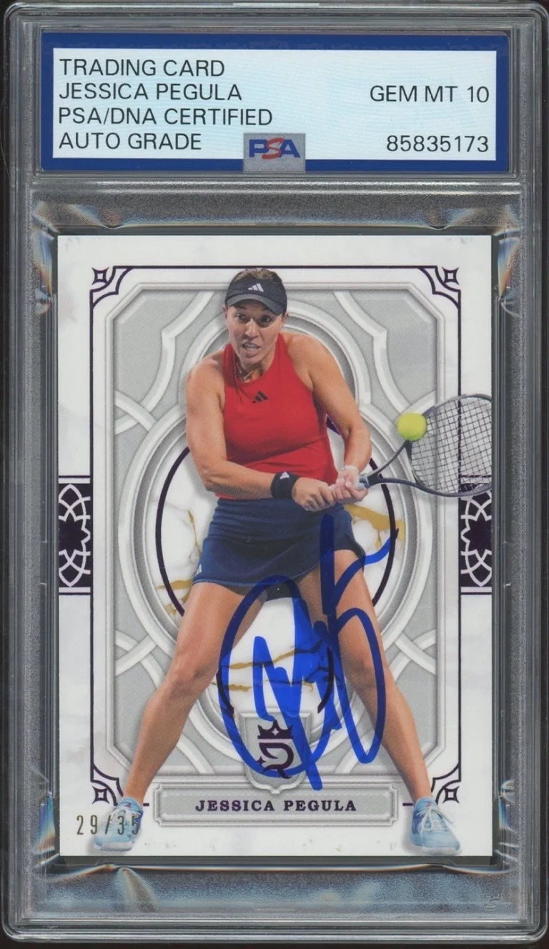 2024 Topps Royalty #33 Jessica Pegula Signed Tennis Purple /35 PSA/DNA AUTO 10