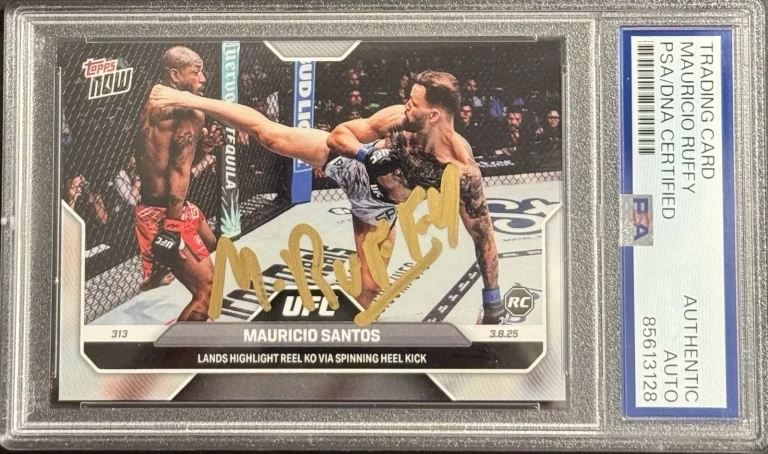 Mauricio Santos Ruffy Signed 2025 Topps Now UFC Rookie Card Fight Nerds PSA/DNA