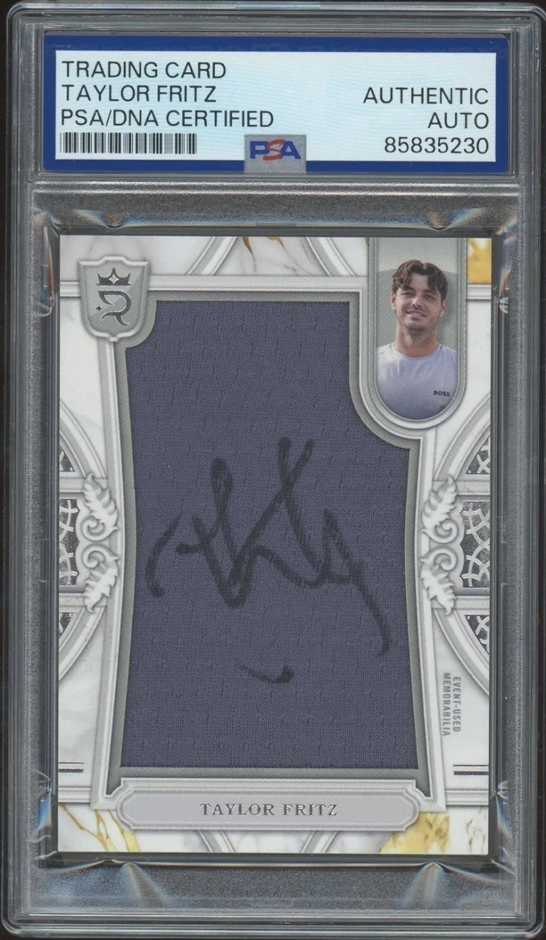 2024 Topps Royalty Tennis #RCJ-TF Taylor Fritz Relic Jewels Card /75 PSA AUTO
