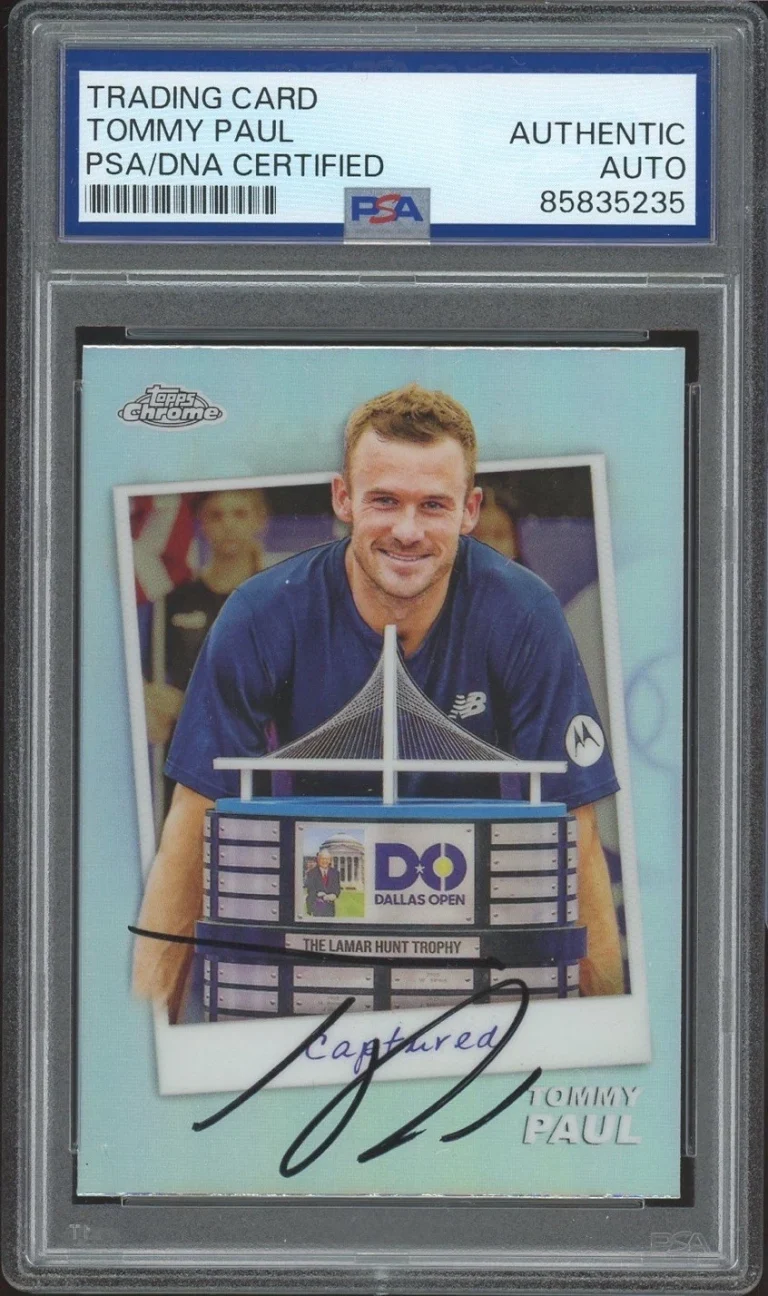 2024 Topps Chrome Tennis #CTD-TP Tommy Paul Signed Captured Dallas Open PSA AUTO
