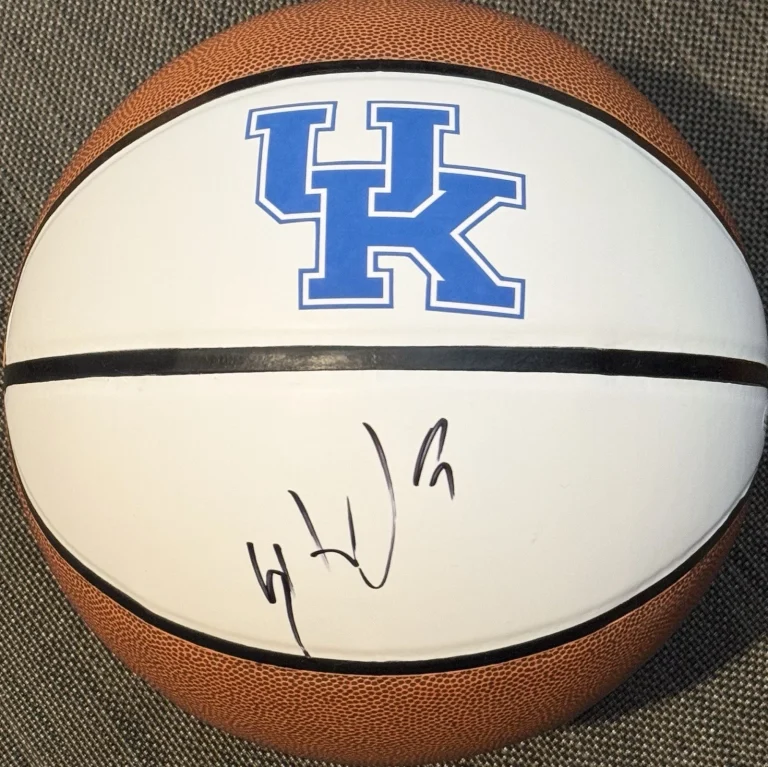 Anthony Davis Signed Autographed Kentucky Wildcats Logo Basketball JSA COA