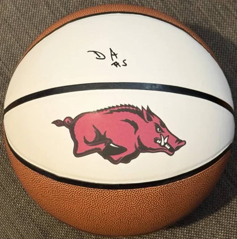 Darius Acuff Jr Signed Autographed Arkansas Razorbacks Logo Basketball JSA COA