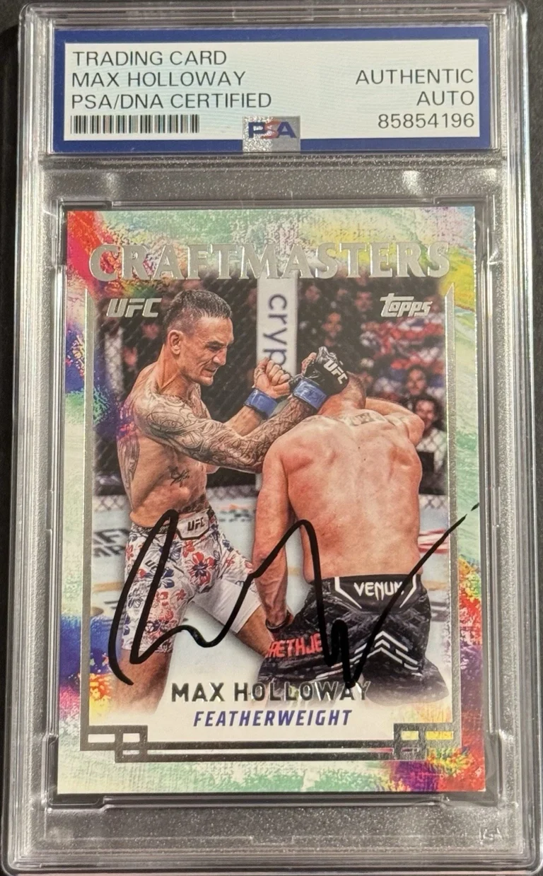 Max Holloway Signed Autographed 2024 Knockout UFC Card PSA/DNA Slabbed