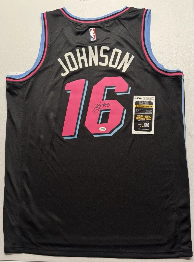 Keshad Johnson Signed Autographed Miami Heat Jersey JSA COA