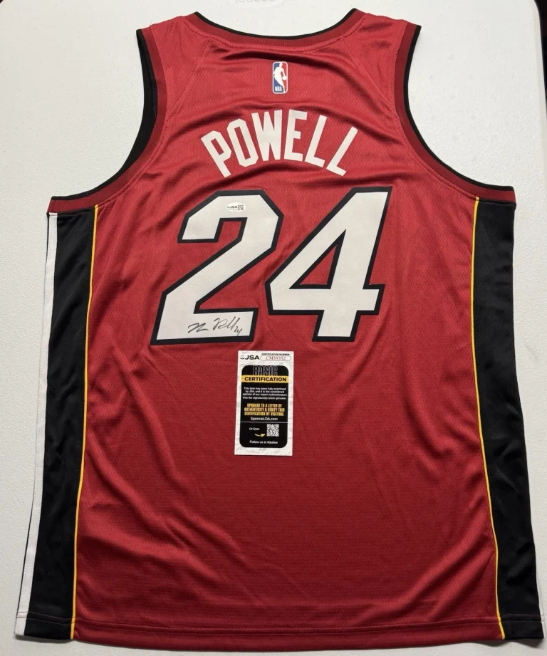 Norman Powell Signed Autographed Miami Heat Jersey JSA COA