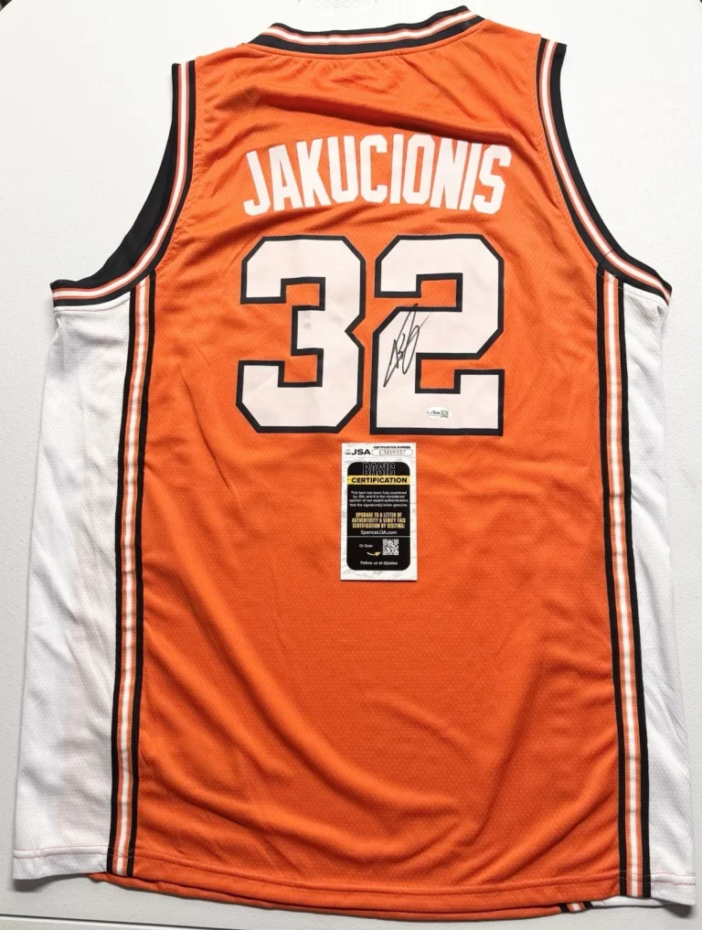 Kasparas Jakučionis Signed Autographed Illinois Jersey JSA COA