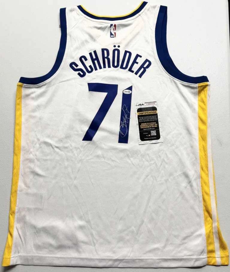Dennis Schröder Signed Autographed Golden State Warriors Jersey JSA COA