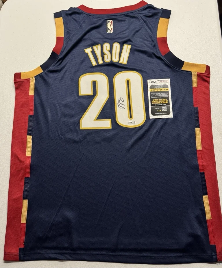Jaylon Tyson Signed Autographed Cleveland Cavaliers Basketball Jersey JSA COA
