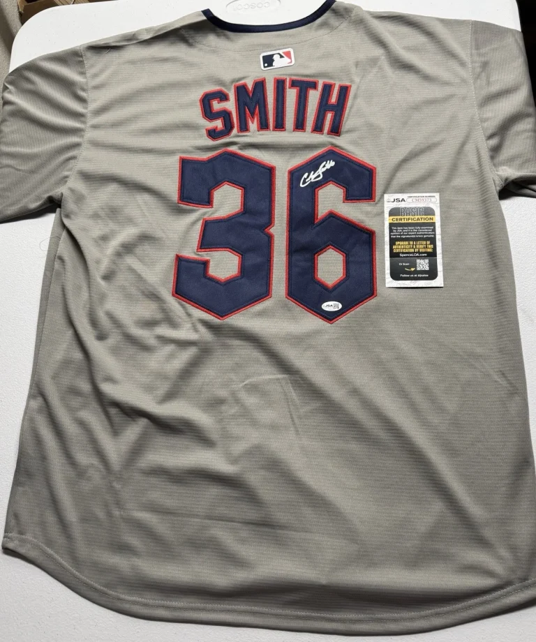 Cade Smith Signed Autographed Cleveland Guardians Jersey JSA COA