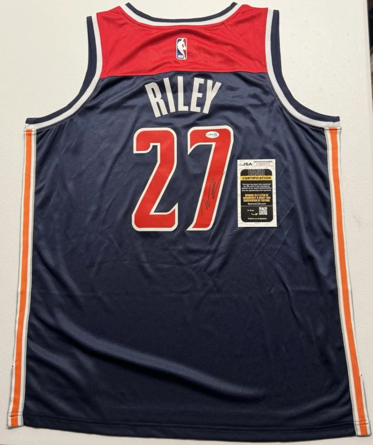 Will Riley Signed Autographed Washington Wizards Basketball Jersey JSA COA