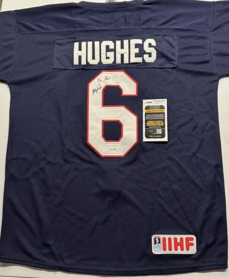 Jack Hughes Signed Autographed Team USA National Team Jersey JSA COA See Pics