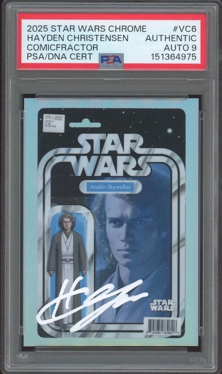 2025 Star Wars Chrome #VC6 Hayden Christensen Anakin Comicfractor PSA/DNA AUTO 9
