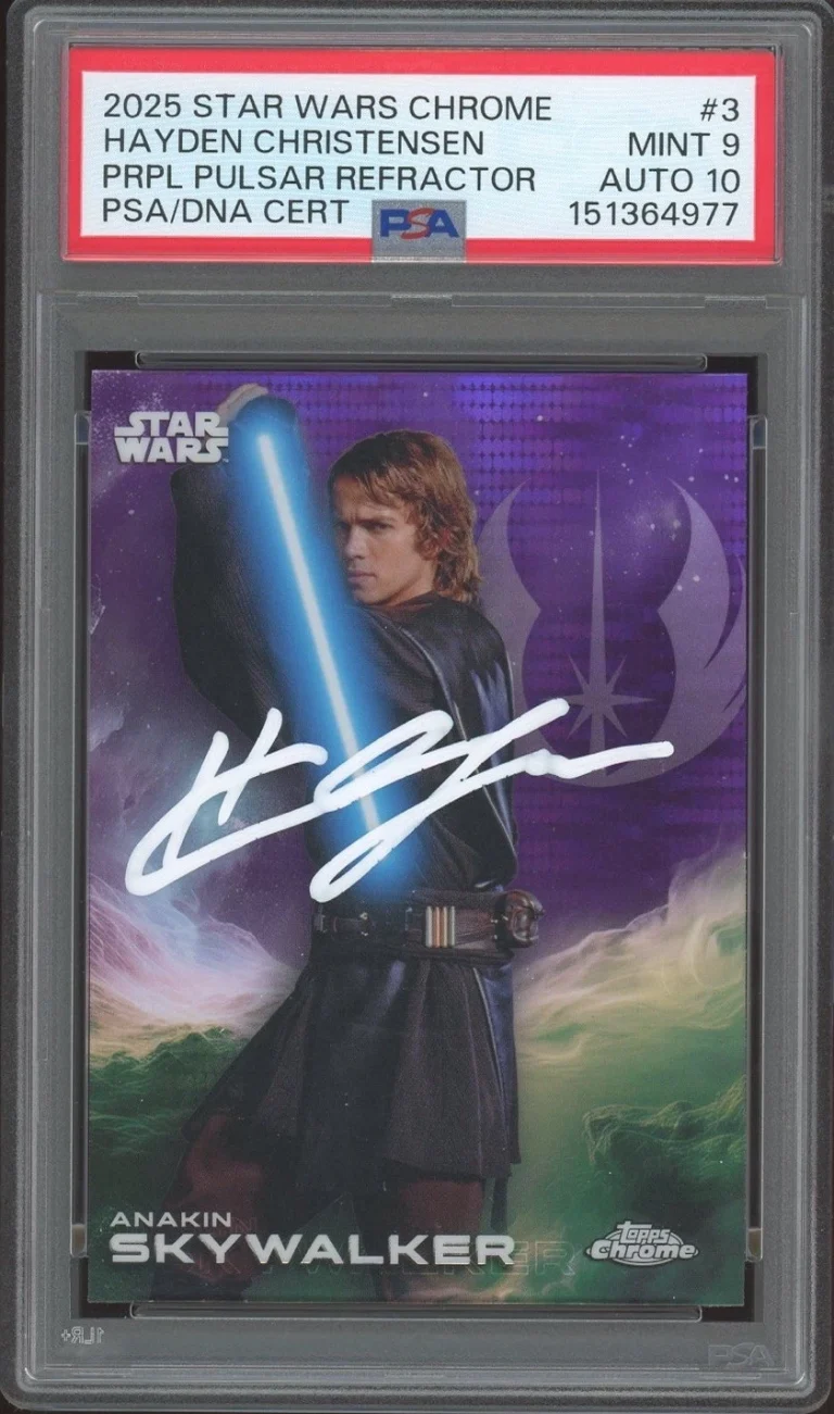 2025 Star Wars #3 Hayden Christensen Anakin Purple Pulsar Ref PSA/DNA 9/AUTO 10