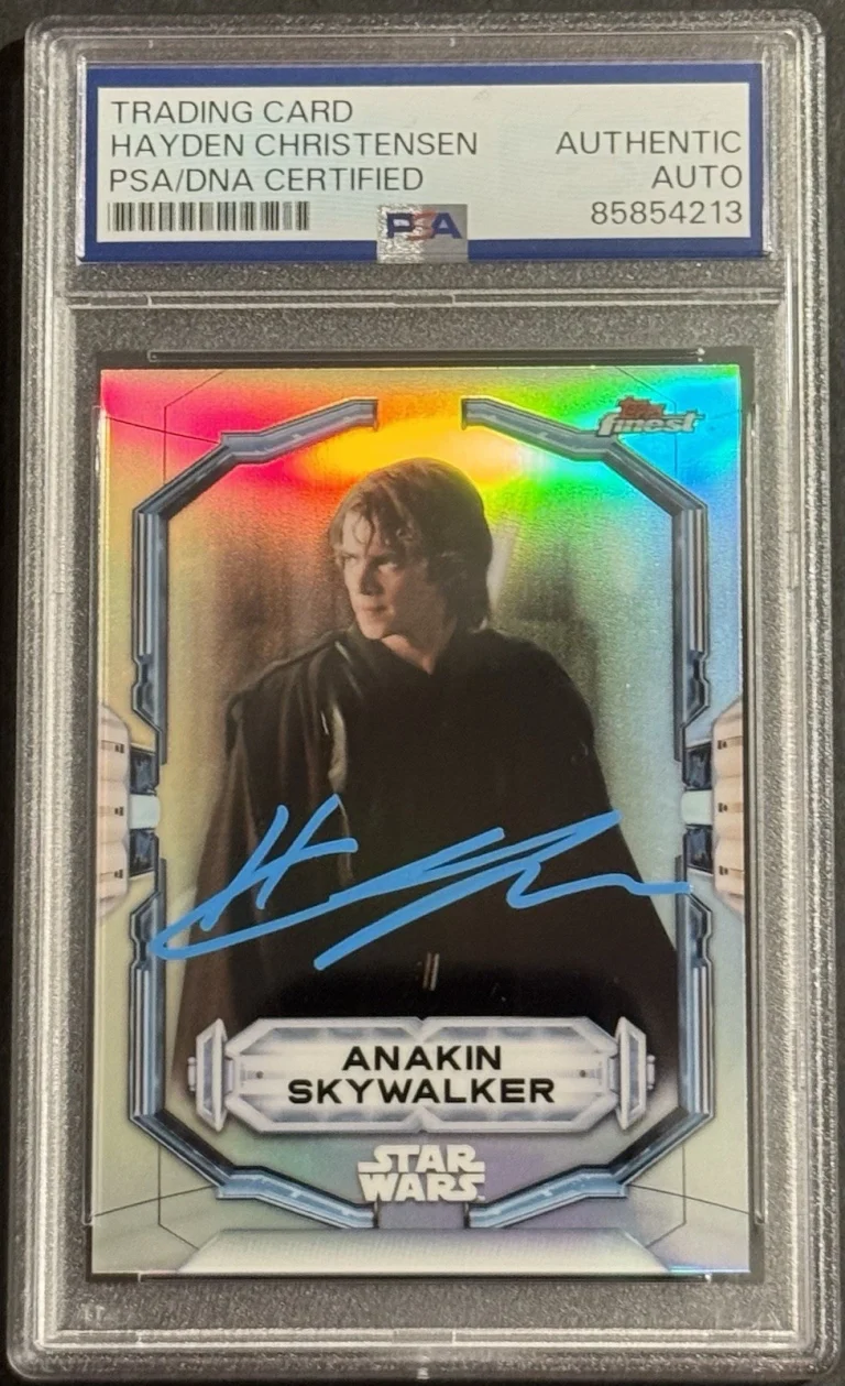 Hayden Christensen Signed 2022 Topps Finest Star Wars Refractor Anakin PSA/DNA