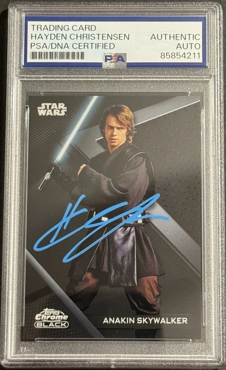 Hayden Christensen Signed 2022 Topps Chrome Black Star Wars Anakin PSA/DNA