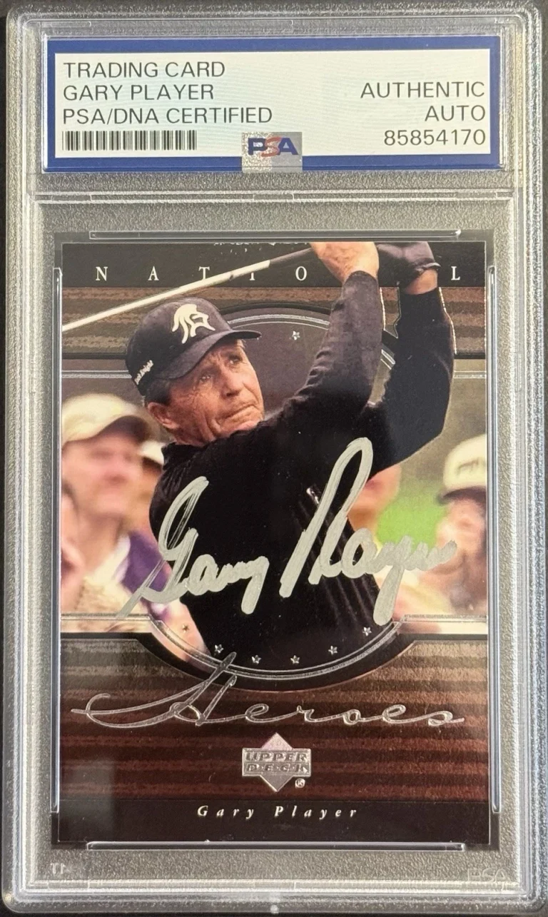 Gary Player Signed Auto 2001 Upper Deck Golf National Heroes Card PSA/DNA Slab