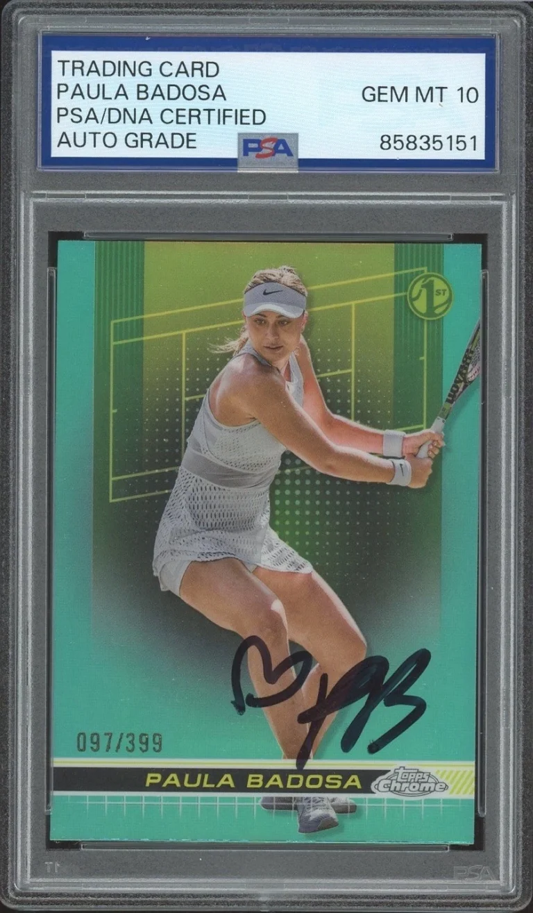 2024 Topps Chrome #64 Paula Badosa Signed Aqua Refractor /399 PSA/DNA AUTO 10