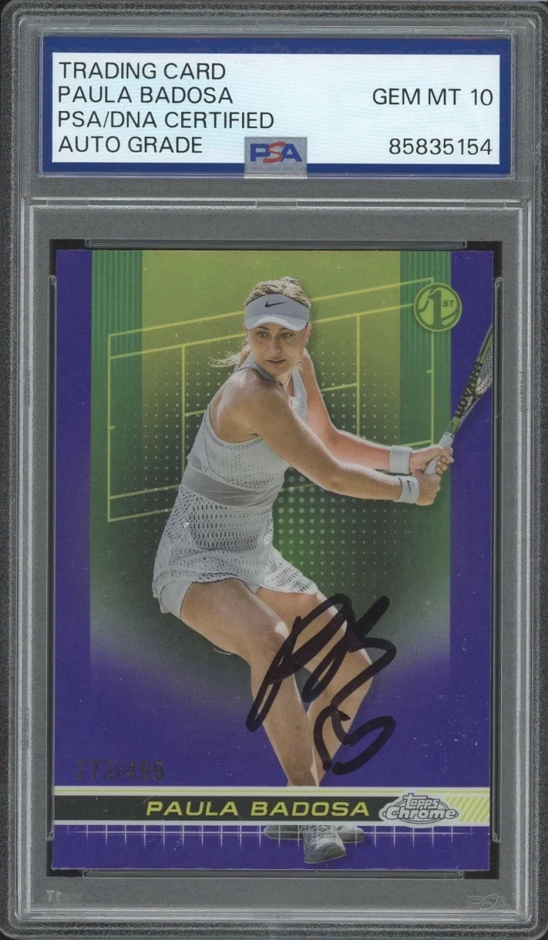 2024 Topps Chrome #64 Paula Badosa Signed Purple Refractor /499 PSA/DNA AUTO 10