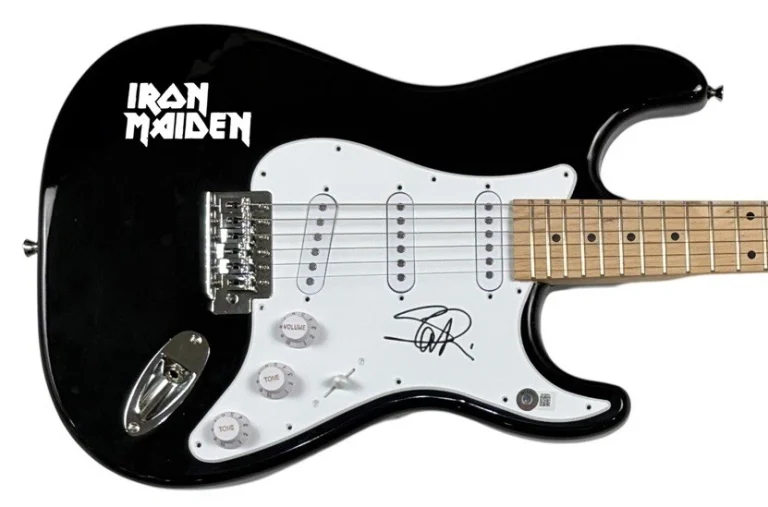 Steve Harris Signed Autograph Electric Guitar IRON MAIDEN Bassist Beckett COA