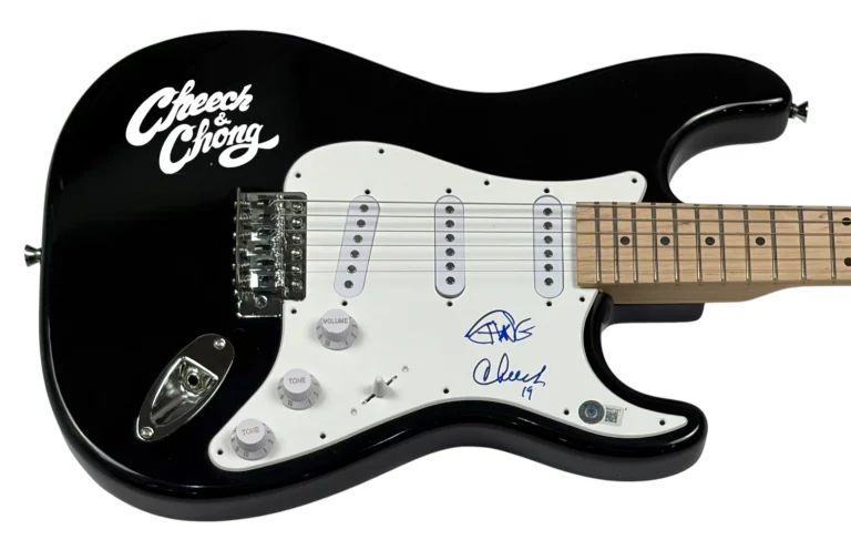 Cheech and Chong Signed Autograph Electric Guitar Marin Tommy Beckett COA