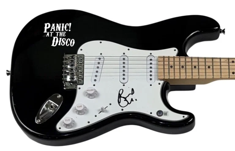 Brendon Urie Signed Autograph Electric Guitar Panic! At The Disco Beckett COA