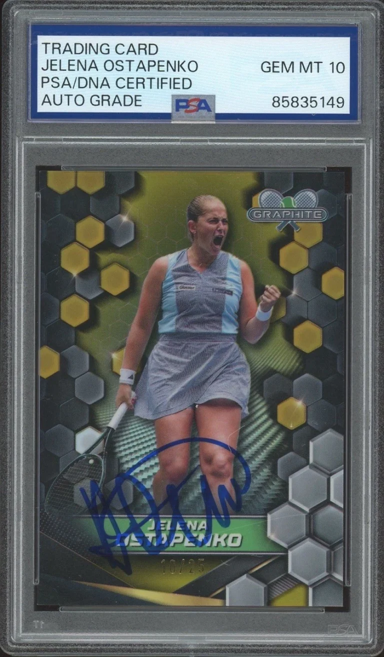 2024 Topps Graphite Tennis Jelena Ostapenko  Gold Refractor /25 PSA AUTO 10 RC