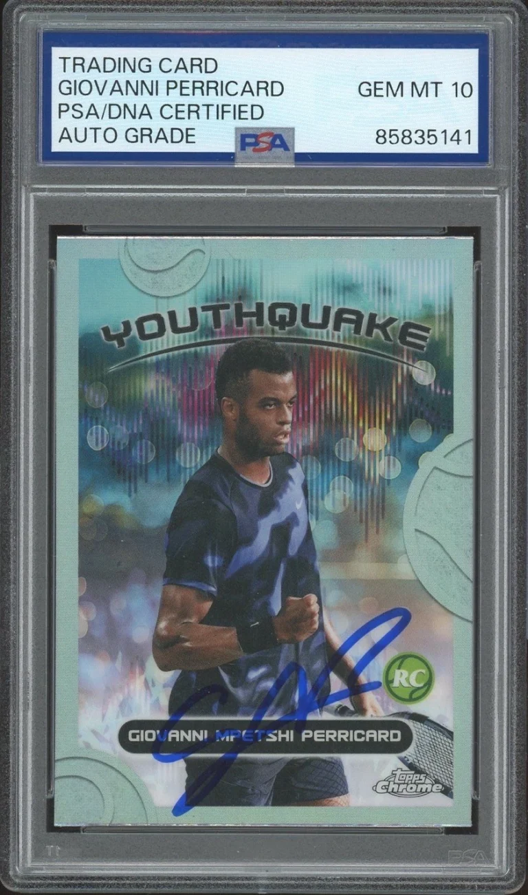 2025 Topps Chrome Giovanni Mpetshi Perricard Youthquake Rookie PSA AUTO 10 RC
