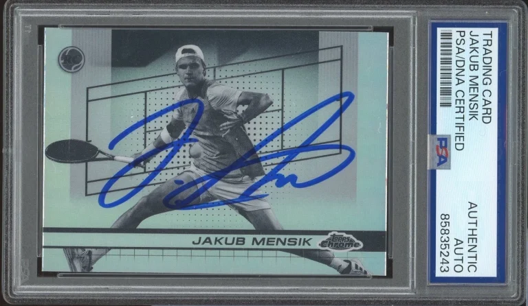 2024 Topps Chrome #193 Jakub Mensik Signed Negative Refractor Rookie PSA AUTO RC