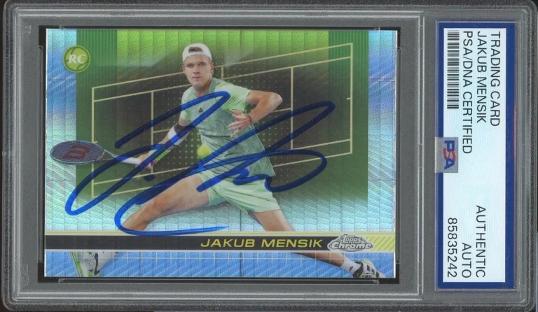2024 Topps Chrome #193 Jakub Mensik Signed Prism Refractor Rookie PSA AUTO RC