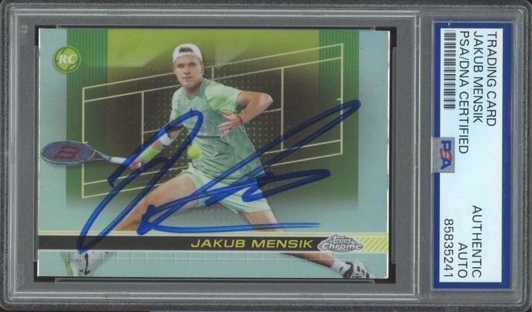 2024 Topps Chrome #193 Jakub Mensik Signed Refractor Tennis Rookie PSA AUTO RC