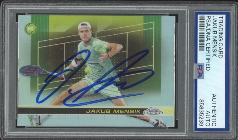 2024 Topps Chrome #193 Jakub Mensik Signed Refractor Tennis Rookie PSA AUTO RC