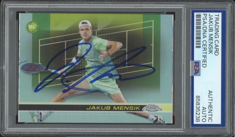 2024 Topps Chrome #193 Jakub Mensik Signed Refractor Tennis Rookie PSA AUTO RC