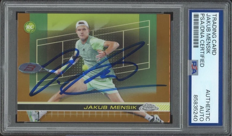 2024 Topps Chrome #193 Jakub Mensik Signed Clay Refractor Rookie PSA AUTO RC