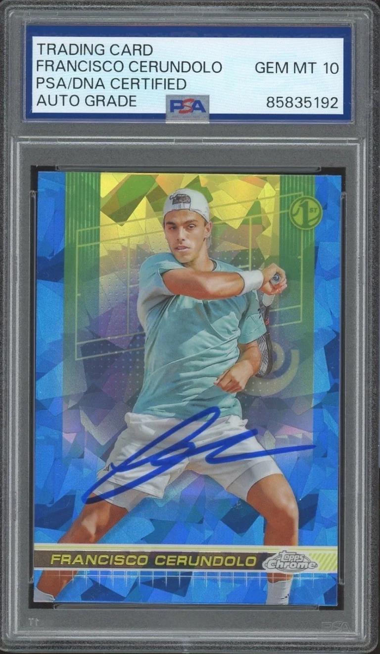 2024 Topps Chrome #105 Francisco Cerundolo Signed Rookie Sapphire PSA AUTO 10 RC