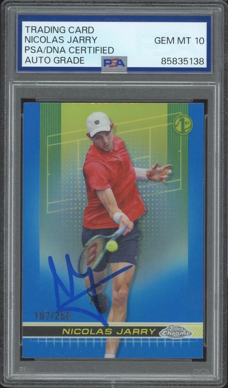 2024 Topps Chrome #93 Nicolas Harry Signed Blue Refractor /250 PSA/DNA AUTO 10