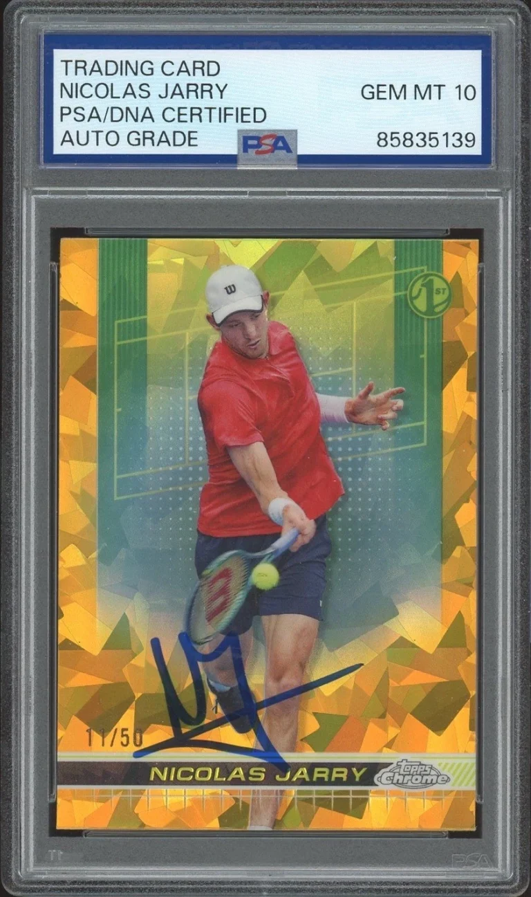 2024 Topps Chrome #93 Nicolas Harry Signed Gold Sapphire /50 PSA/DNA AUTO 10 RC