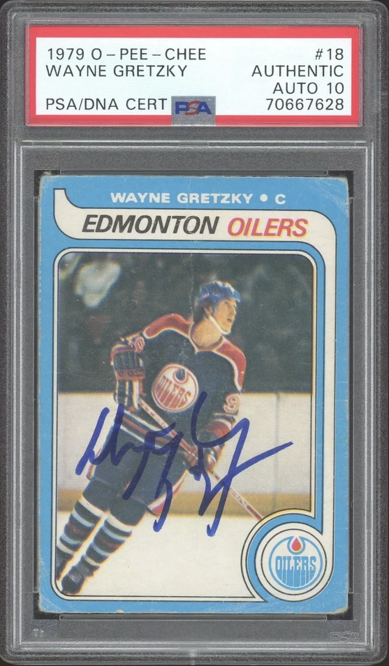 1979 O-Pee-Chee #18 Wayne Gretzky Signed Rookie Card PSA/DNA AUTO 10 RC OILERS