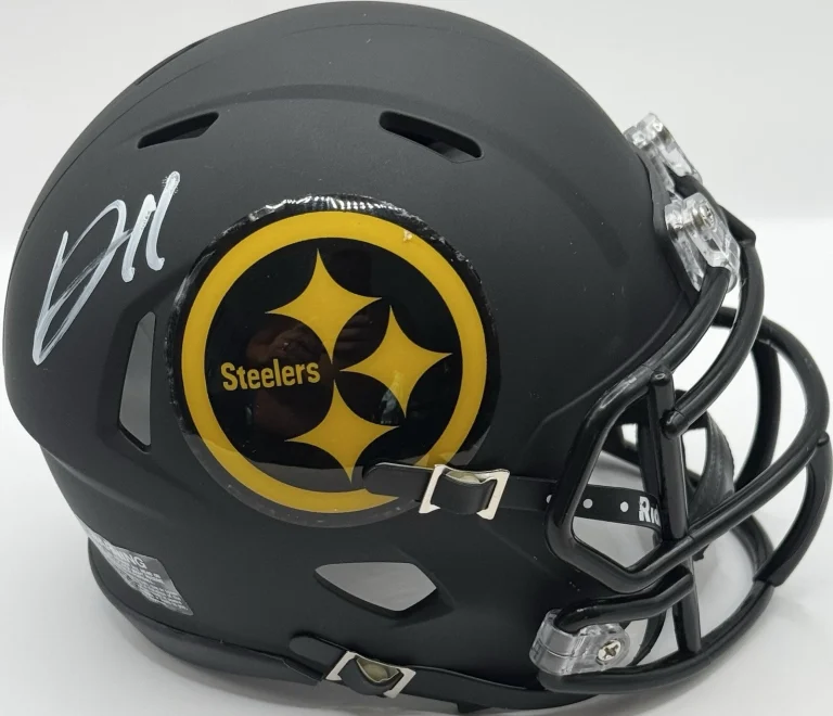 Derrick Harmon Signed Autographed Pittsburgh Steelers Mini Helmet PSA/DNA Coa