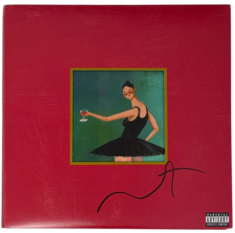 Kanye West Signed My Beautiful Dark Twisted Fantasy Vinyl LP Album MBDTF JSA COA
