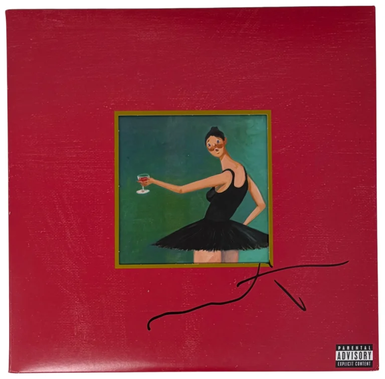 Kanye West Signed My Beautiful Dark Twisted Fantasy Vinyl LP Album MBDTF JSA COA