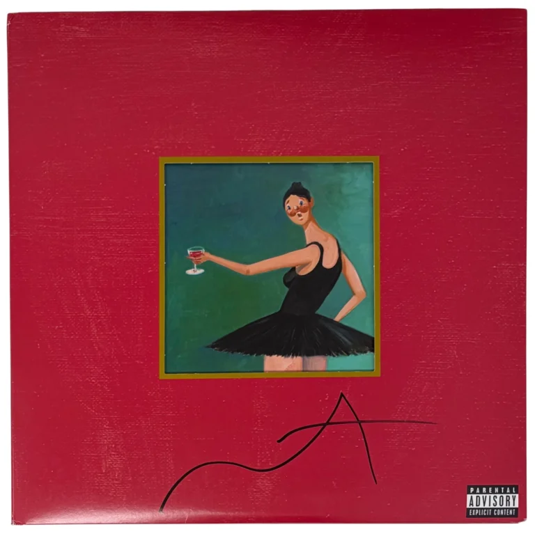 Kanye West Signed My Beautiful Dark Twisted Fantasy Vinyl LP Album MBDTF JSA COA