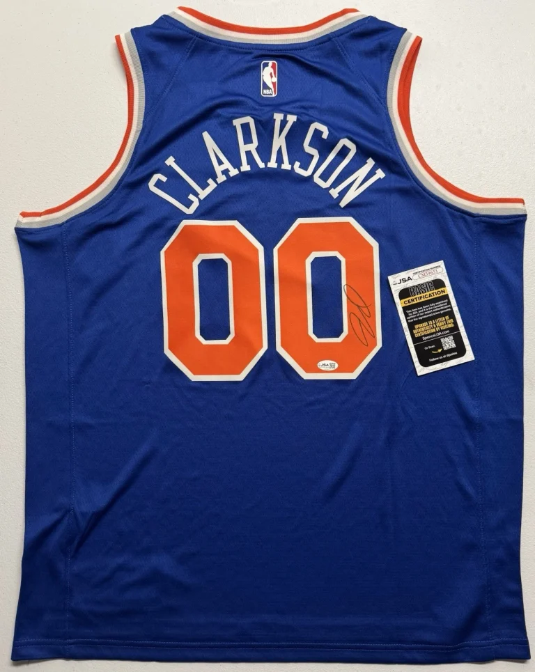 Jordan Clarkson Signed Autographed New York Knicks Jersey JSA COA