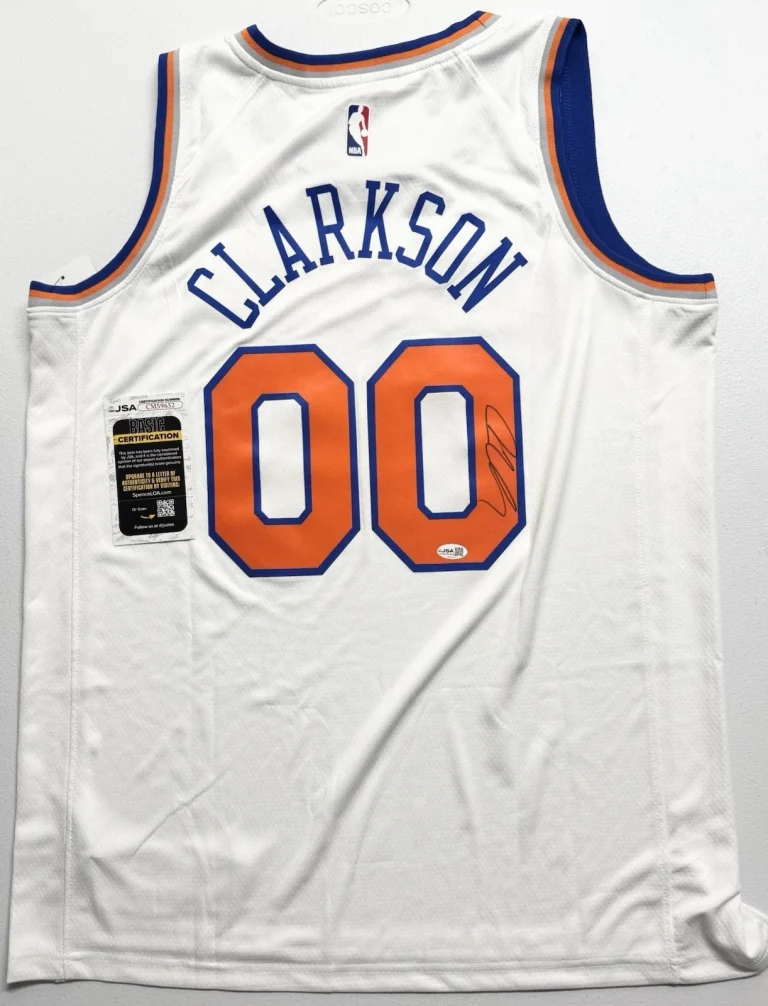 Jordan Clarkson Signed Autographed New York Knicks Jersey JSA COA