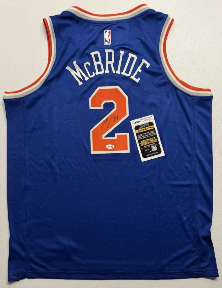 Miles Duece McBride Signed Autographed New York Knicks Jersey JSA COA