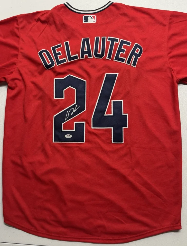 Chase Delauter Signed Autographed Cleveland Guardians Jersey PSA/DNA COA