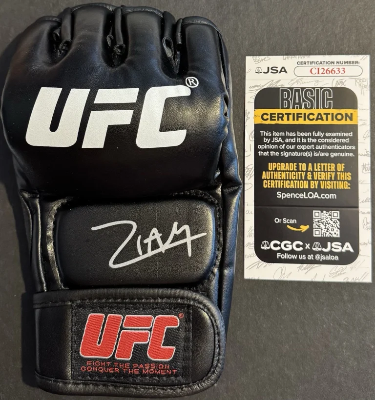 Fares Ziam Signed Autographed UFC Fight Glove JSA COA