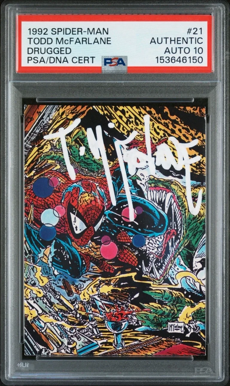 1992 Spider-Man #21 Todd McFarlane Signed Drugged Rookie Card PSA/DNA AUTO 10 RC