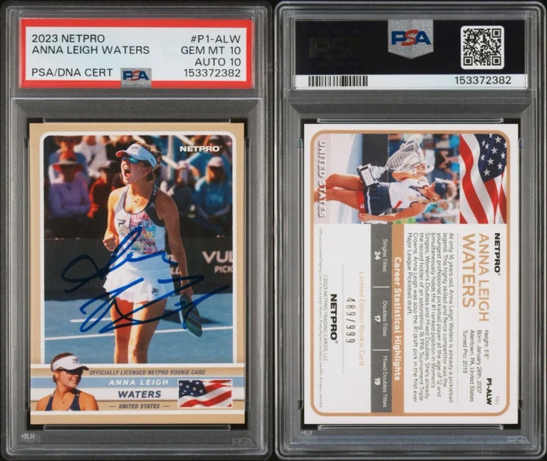 2023 NetPro #P1-ALW Anna Leigh Waters Signed Rookie Card /999 PSA 10/AUTO 10 RC