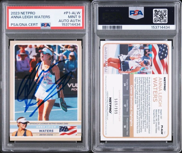 2023 NetPro #P1-ALW Anna Leigh Waters Signed Rookie Card Auto /999 PSA MINT 9 RC